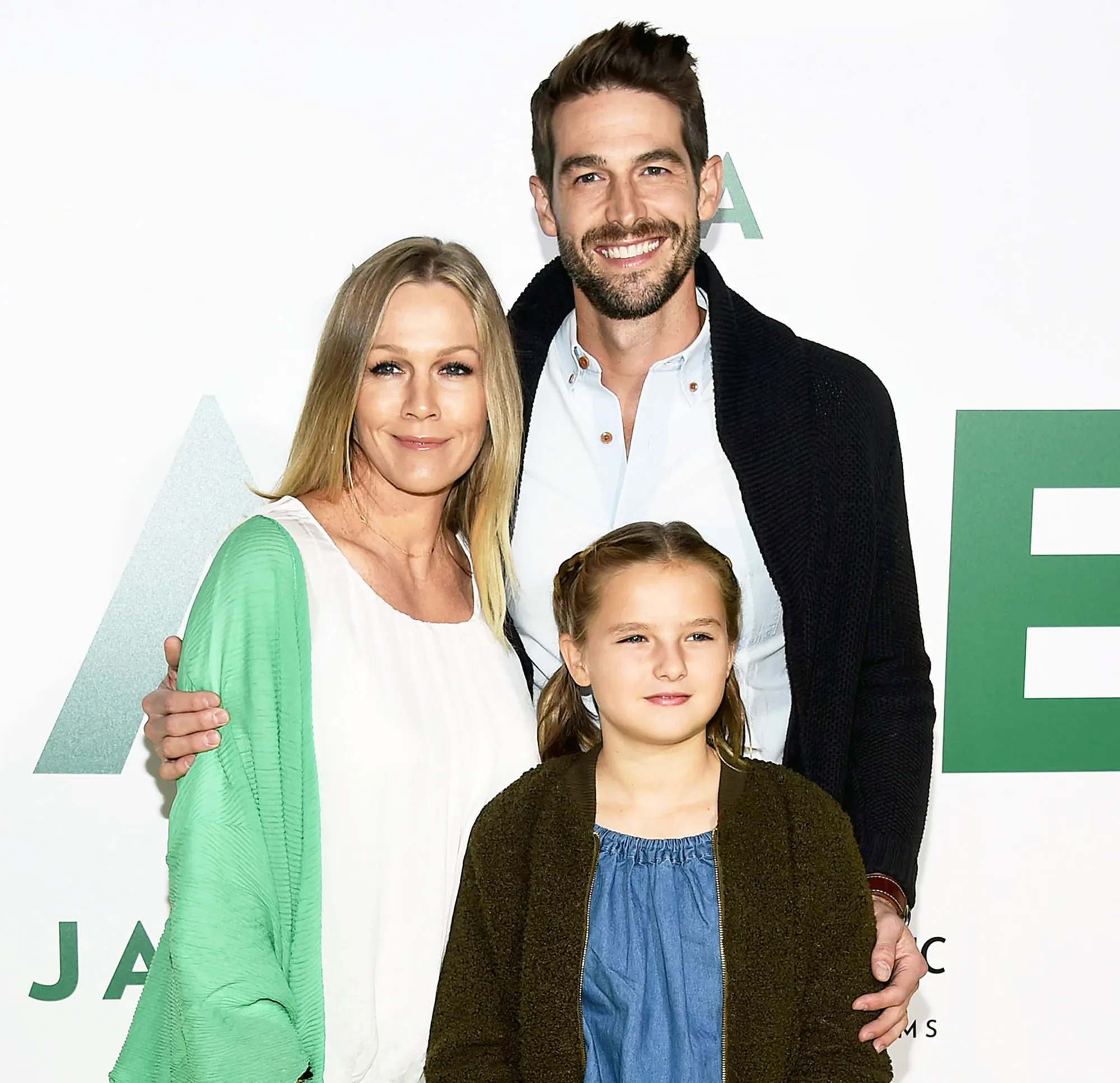 Jennie Garth, Dave Abrams and Fiona Eve Facinelli arrive at the premiere of National Geographic Documentary Films' "Jane" in Hollywood, California.