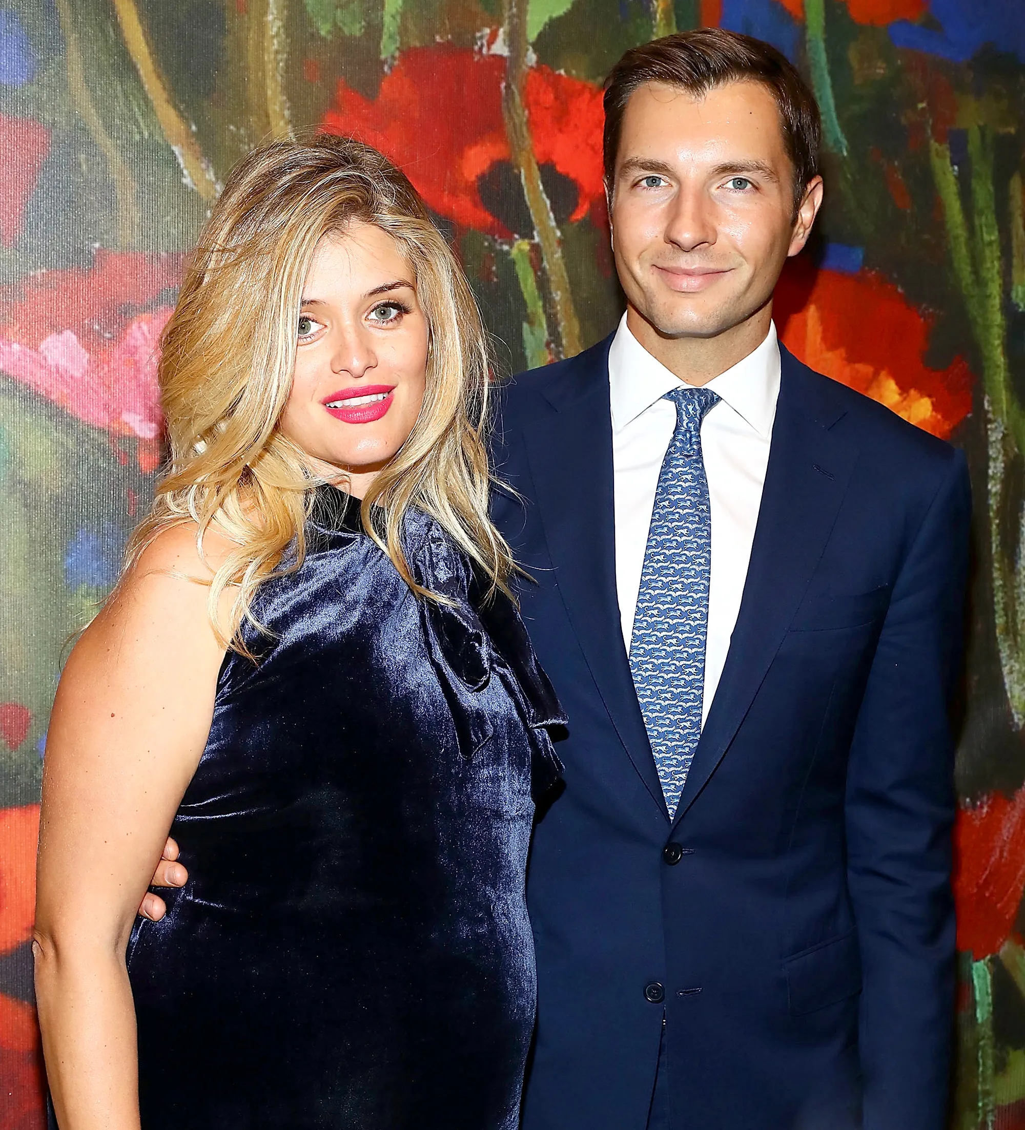 Daphne Oz and John Jovanovic attend 2017 'Take Replica Luxury Handbag A Nude' art party and auction at Sotheby's in New York City.