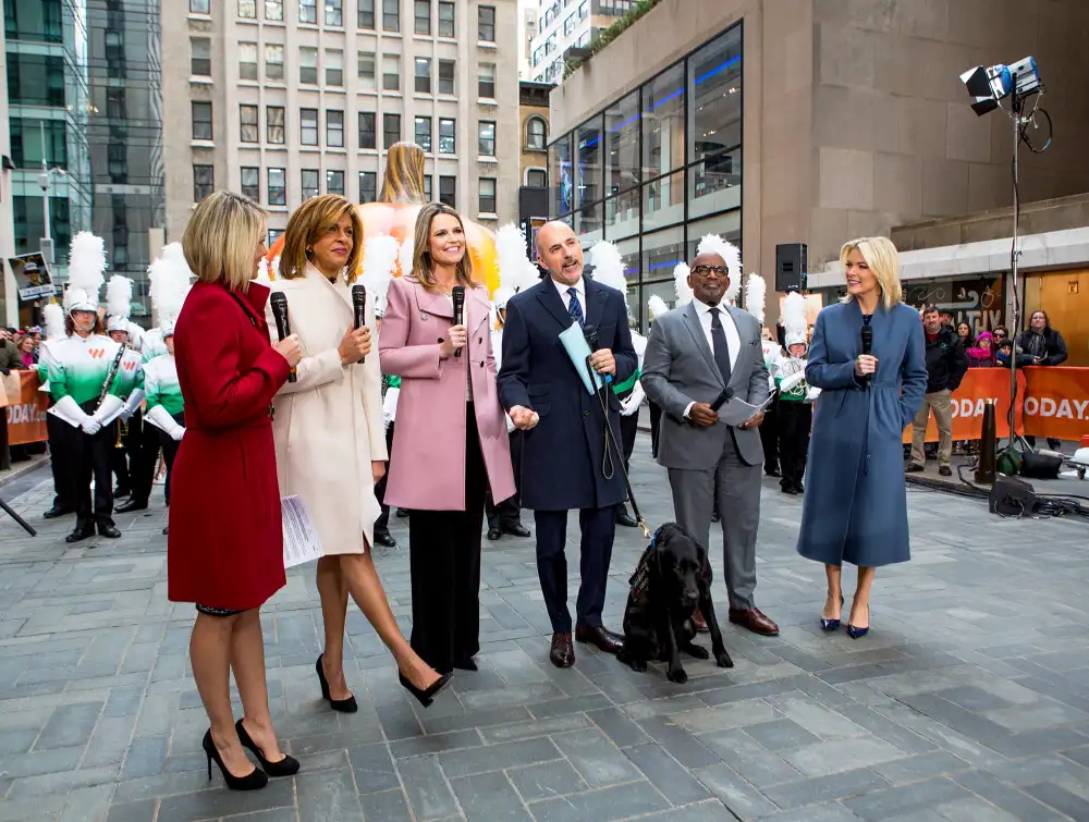 Dylan Dreyer, Hoda Kotb, Savannah Guthrie, Matt Lauer, Al Roker and Megyn Kelly on November 20, 2017.