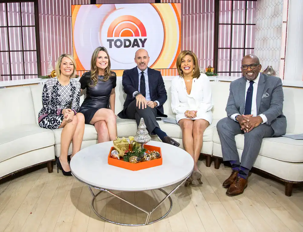 Dylan Dreyer, Savannah Guthrie, Matt Lauer, Hoda Kotb, and Al Roker during &lsquo;Today&lsquo; show on November 28, 2017.