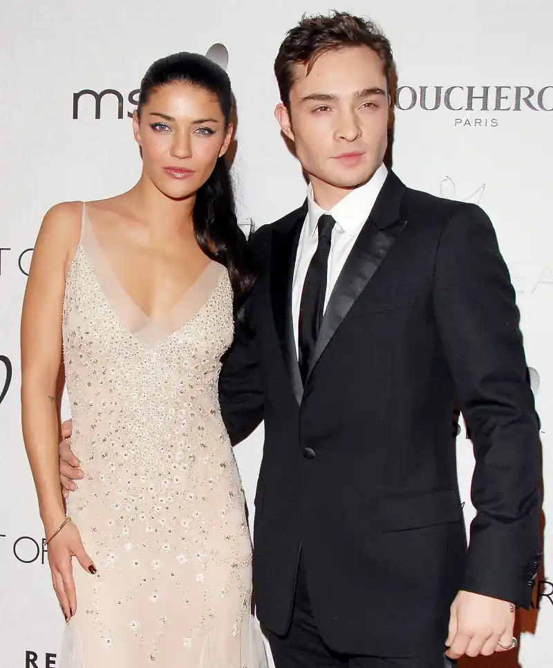 Jessica Szohr and Ed Westwick arrive at The Art of Elysium's 3rd Annual Black-Tie Charity Gala "Heaven" at 9900 Wilshire Blvd in Beverly Hills, California.