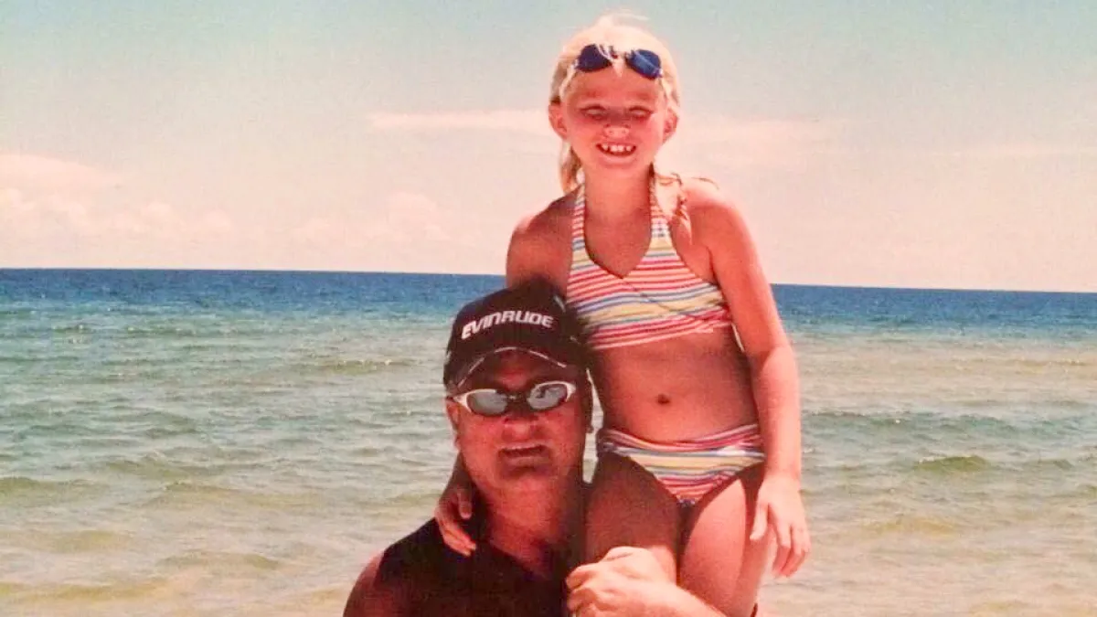 Bailey Sellers with her dad Michael