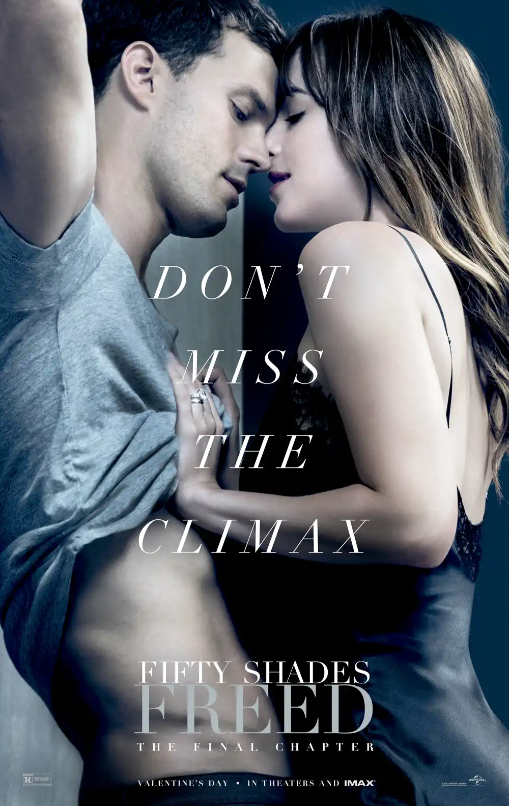 Jamie Dornan and Dakota Johnson as Christian and Anastasia in &lsquo;Fifty Shades Freed&rsquo;