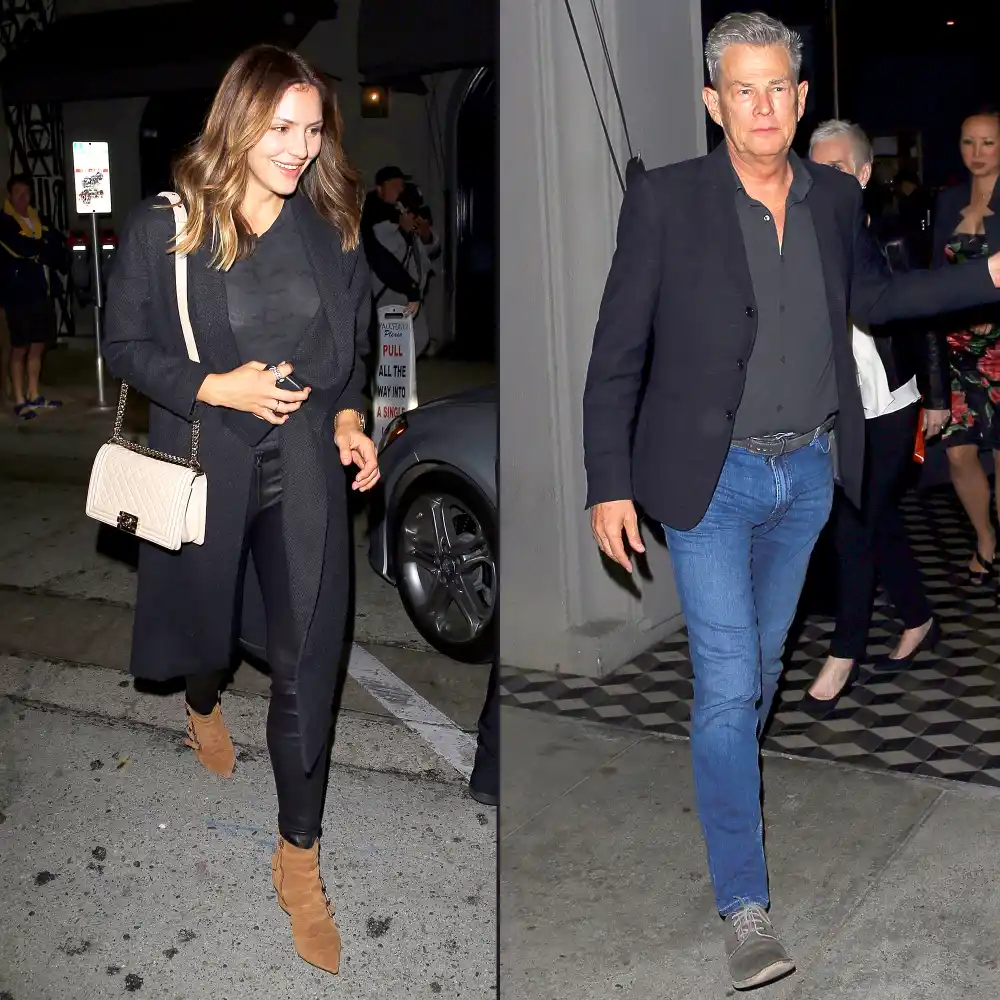 Katharine McPhee and David Foster leaving separately after a dinner outing at Craig&rsquo;s restaurant in West Hollywood on November 6, 2017.