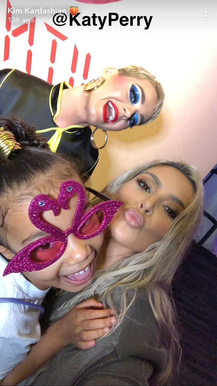 Kim Kardashian, Katy Perry, North West, Snapchat