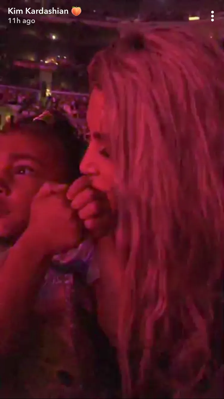 Kim Kardashian, North West, Katy Perry, Concert, Snapchat