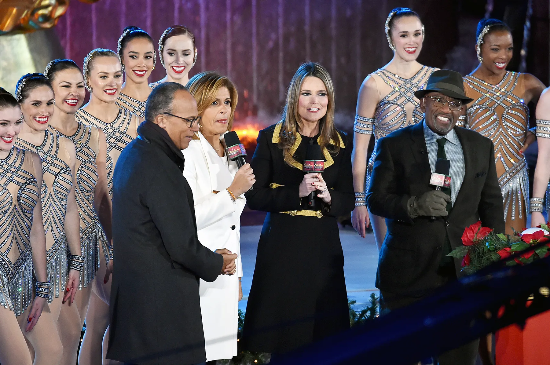 Lester Holt Hoda Kotb Savannah Guthrie Al Roker Rockefeller Center Christmas Tree Lighting Ceremony