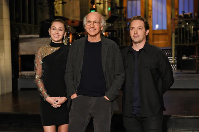Miley Cyrus, Larry David, Beck Bennett, Saturday Night Live