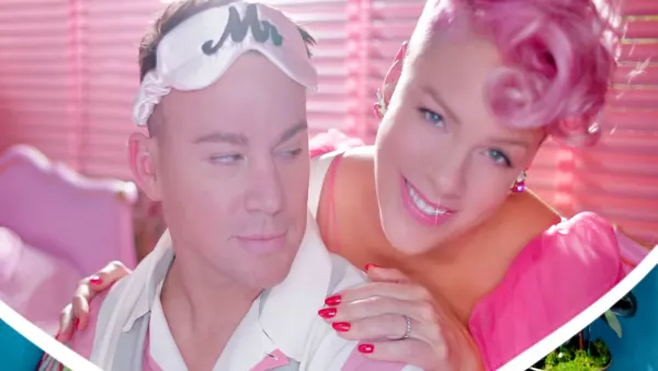 Pink and Channing Tatum in Beautiful Trauma music video