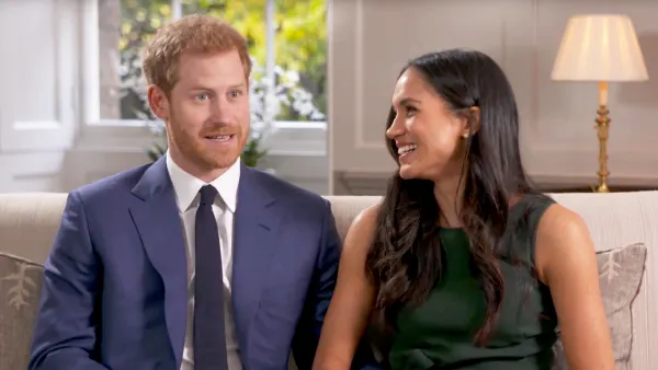 Prince Harry and Meghan Markle during BBC News interview