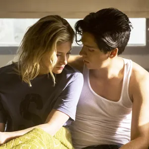 Lili Reinhart as Betty Cooper and Cole Sprouse as Jughead Jones on ‘Riverdale’