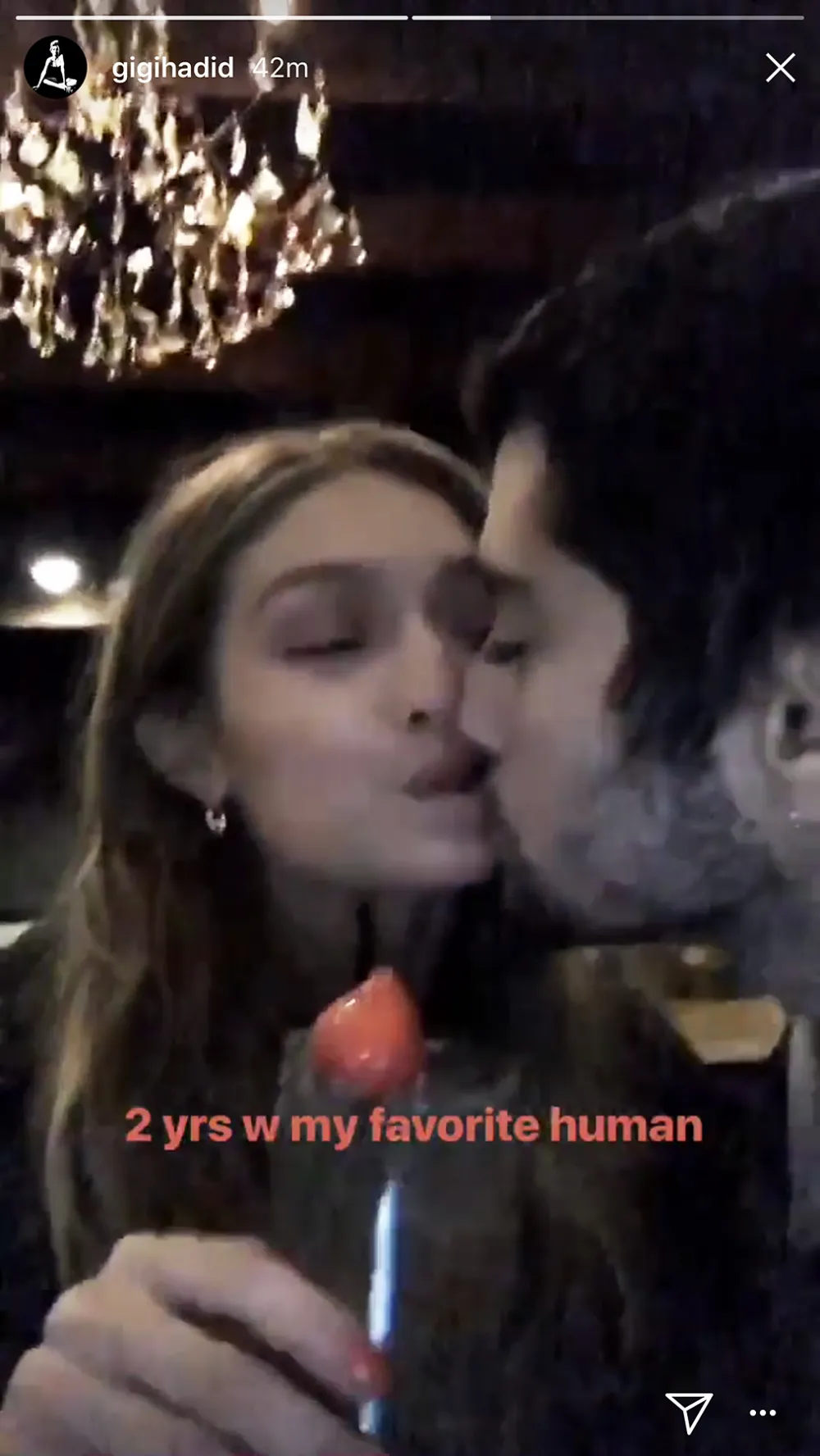 Gigi Hadid and Zayn Malik celebrate their two year anniversary