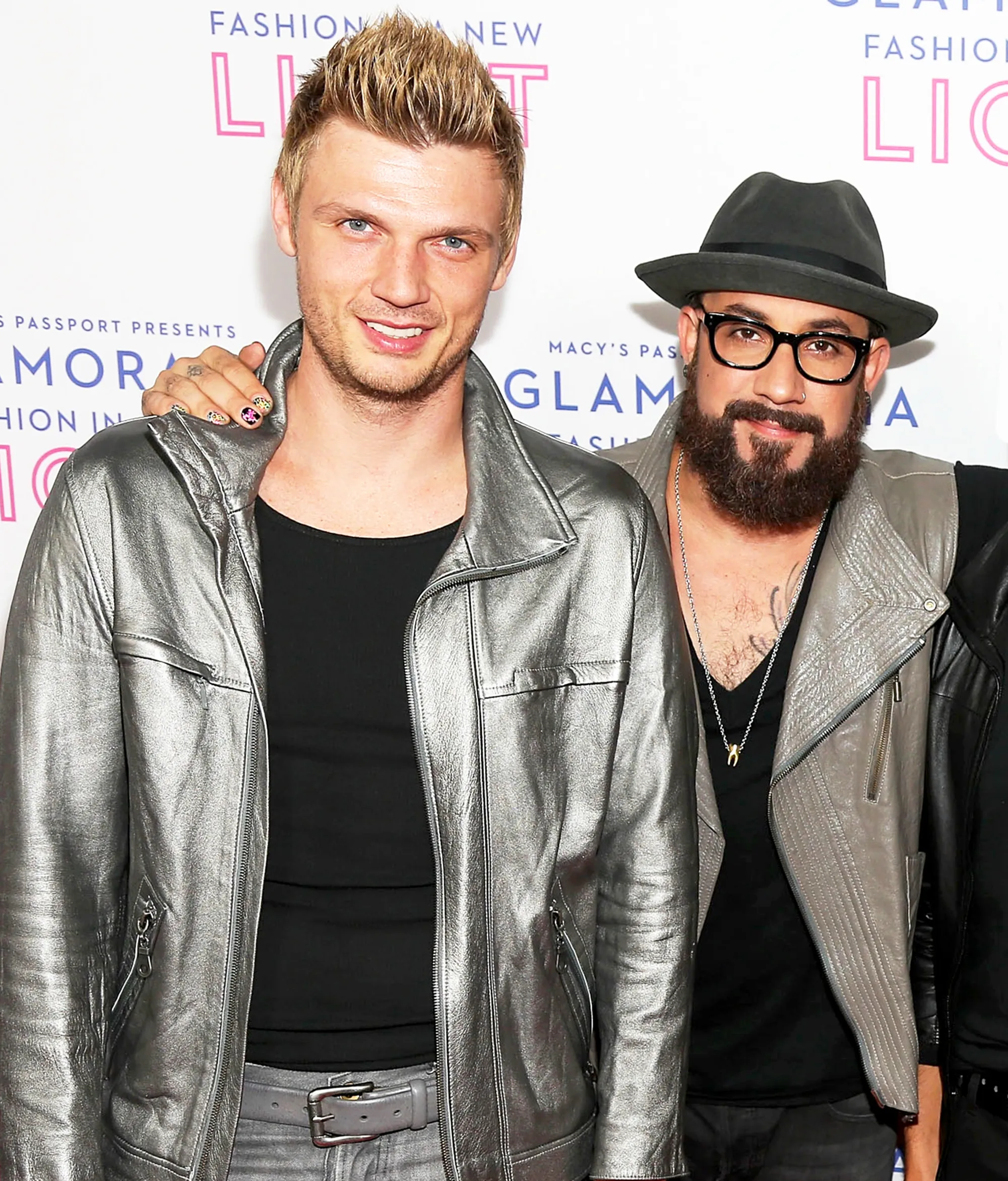 Nick Carter and AJ McLean of Backstreet Boys attend Glamorama presented by Macy's Passport at Orpheum Theatre in Los Angeles, California.