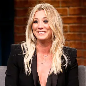 Kaley Cuoco during ‘Late Night with Seth Meyers‘