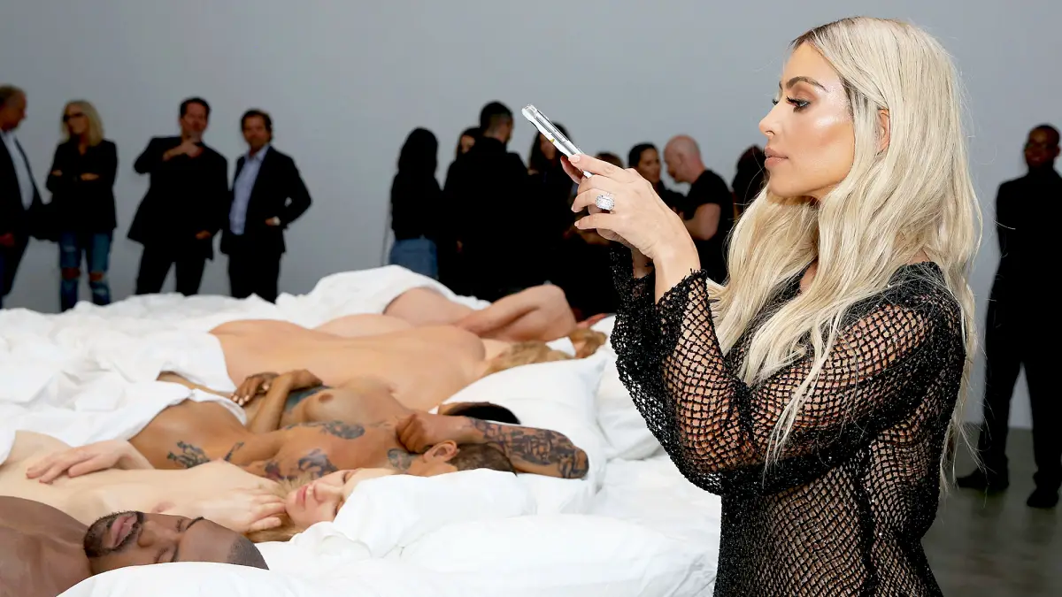 Kim Kardashian attends Famous by Kanye West a private exhibition event at Blum And Poe, Los Angelesat Blum & Poe on August 26, 2016 in Los Angeles, California.