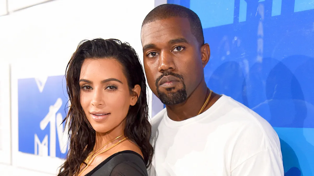 Kim Kardashian and Kanye West attends the 2016 MTV Video Music Awards in New York City.