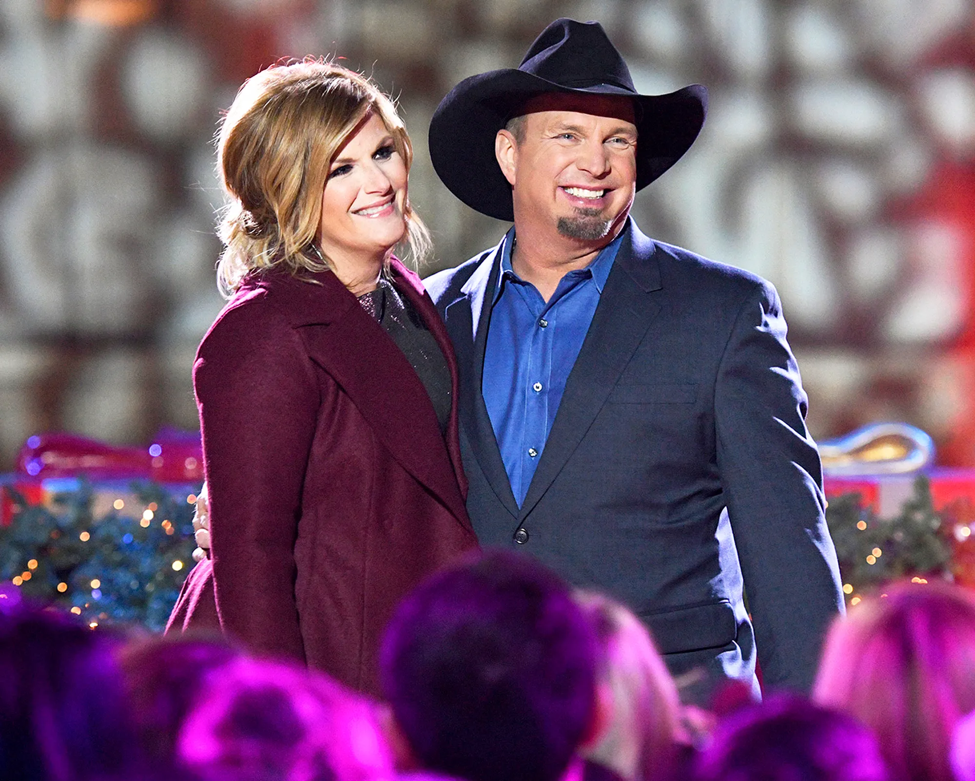 Trisha Yearwood and Garth Brooks attend the 2016 Christmas at Rockefeller Center in New York City.