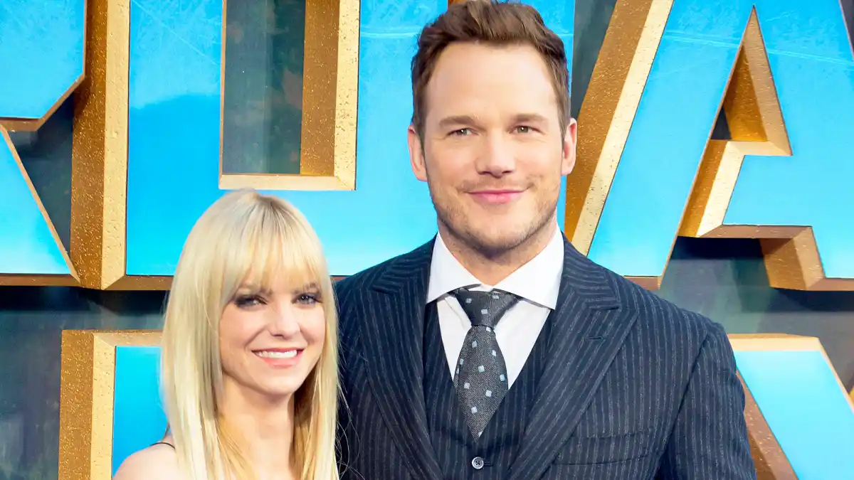 Anna Faris and Chris Pratt attend the European Gala Screening of 'Guardians of the Galaxy Vol. 2' at Eventim Apollo in London, United Kingdom.