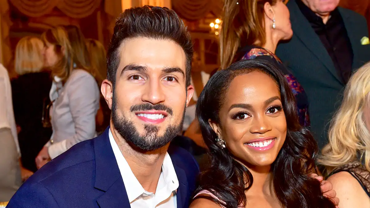 Bryan Abasolo and Rachel Lindsay attend the Dennis Basso Spring/Summer 2018 Runway Show during New York Fashion Week at The Plaza Hotel in New York City.