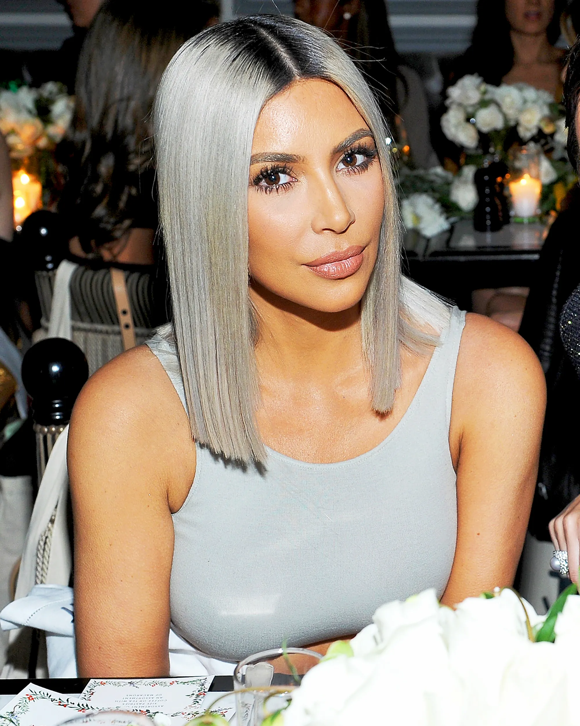 Kim Kardashian attend The Tot holiday pop-up celebration at Laduree at the Grove in Los Angeles, California.
