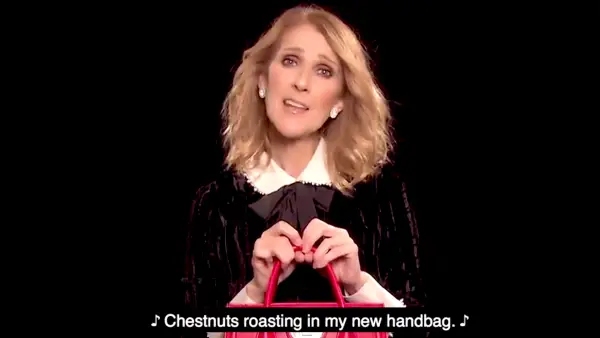 Celine Dion bag Christmas