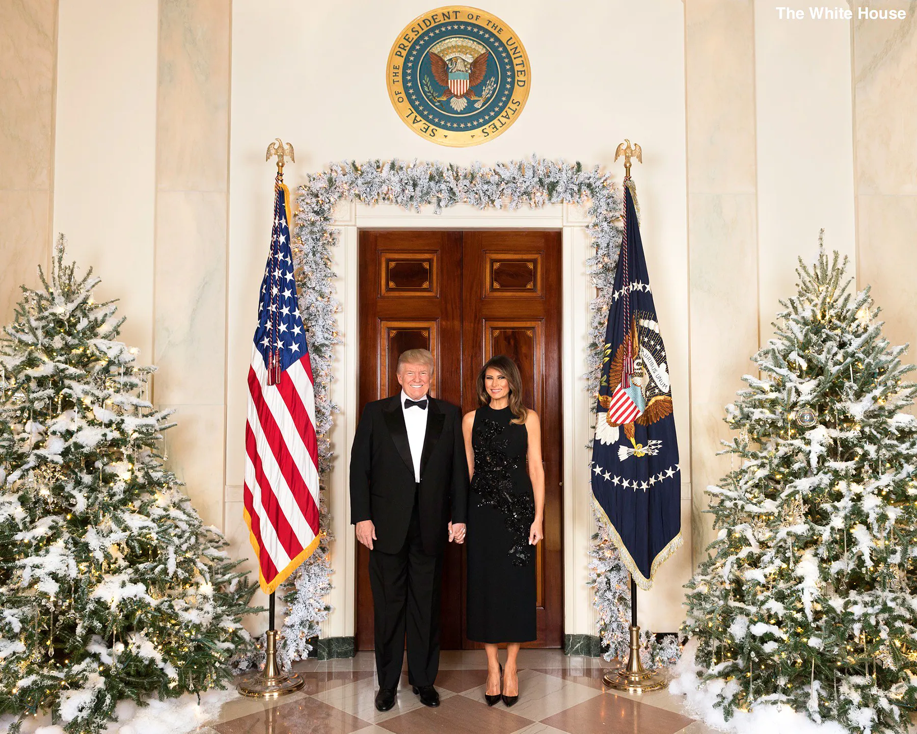 Donald Trump and Melania Trump Christmas card