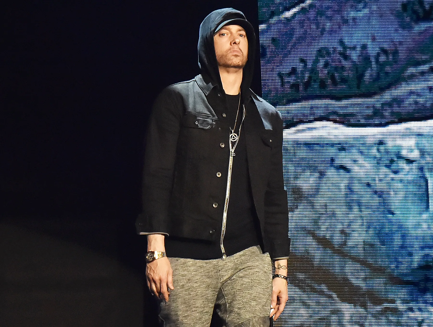 Eminem performs during the MTV EMAs 2017