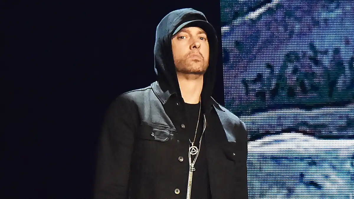 Eminem performs during the MTV EMAs 2017