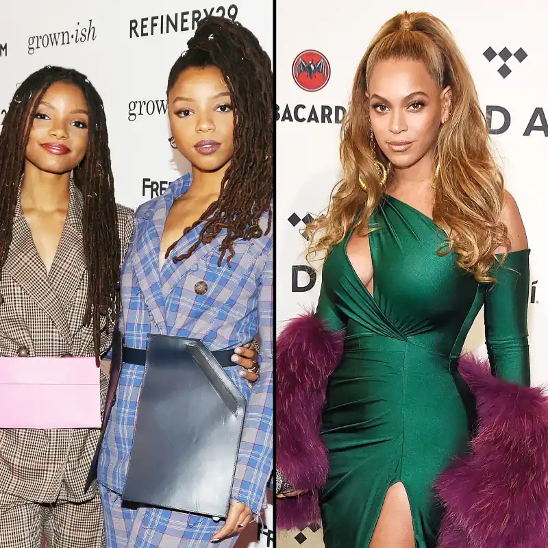 Halle Bailey, Chloe Bailey and Beyonce