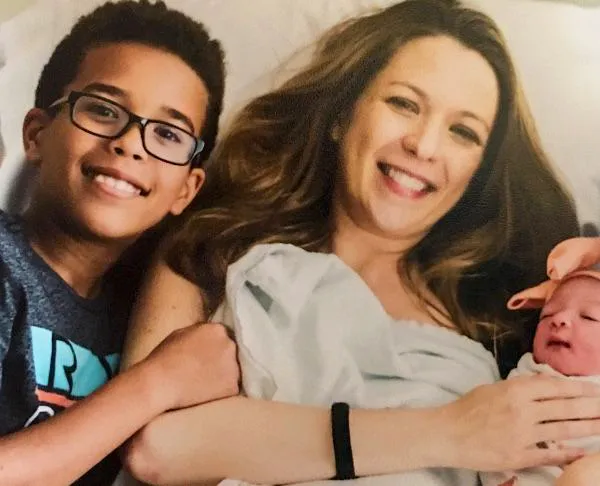 Iris Ross with son Nigel and daughter Anora