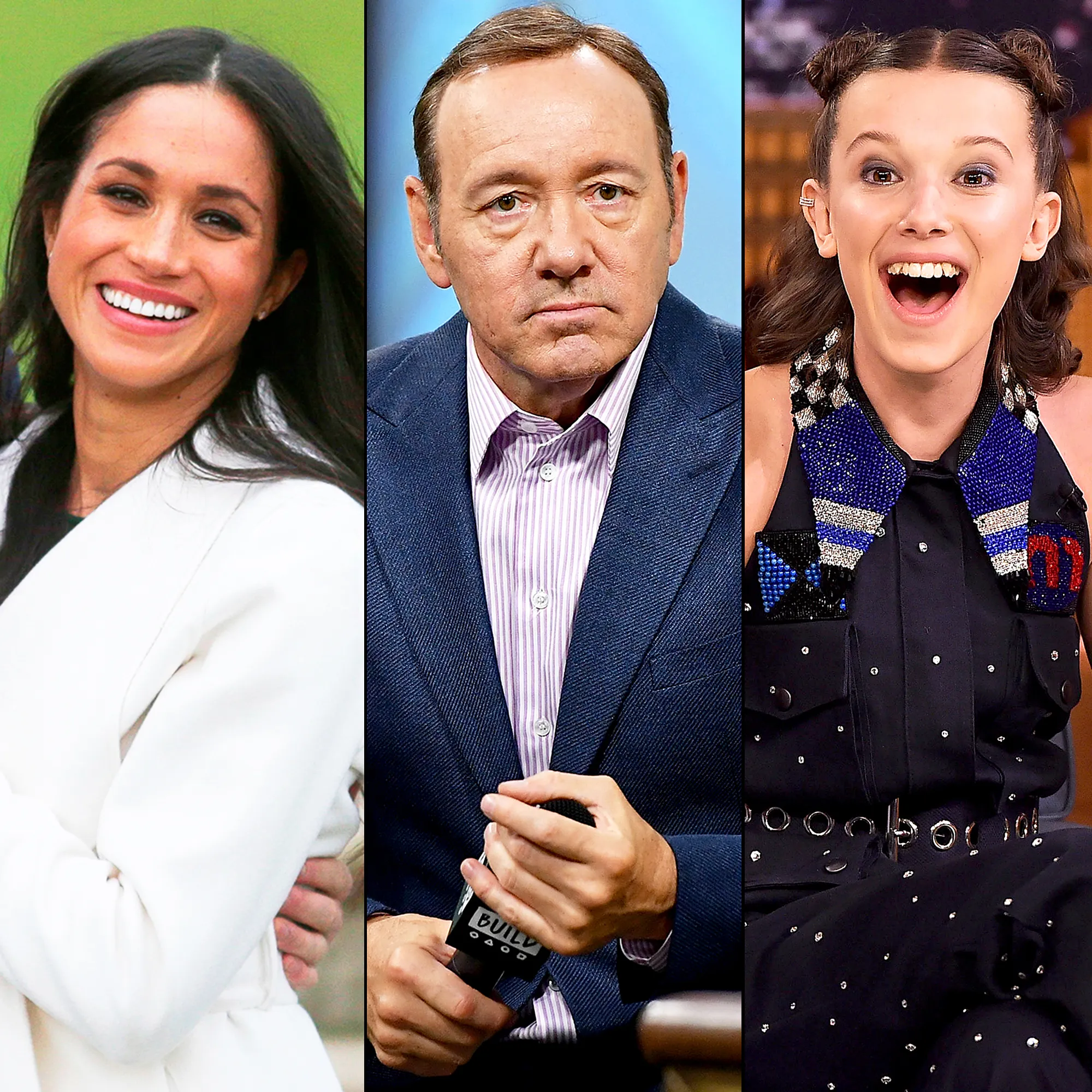 Meghan Markle, Kevin Spacey and Millie Bobby Brown