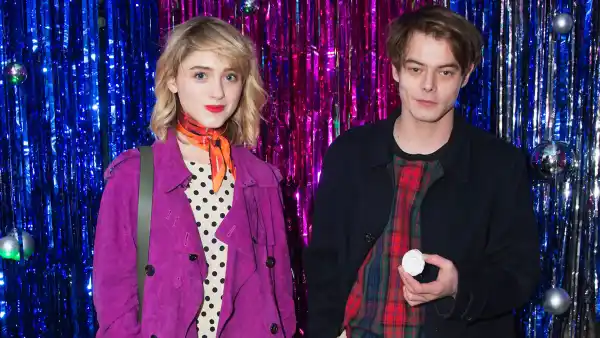 Natalia Dyer, Charlie Heaton, Netflix, Stranger Things, Couple, Burberry x Cara Delevingne Christmas Party