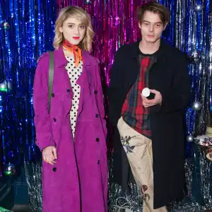 Natalia Dyer, Charlie Heaton, Netflix, Stranger Things, Couple, Burberry x Cara Delevingne Christmas Party