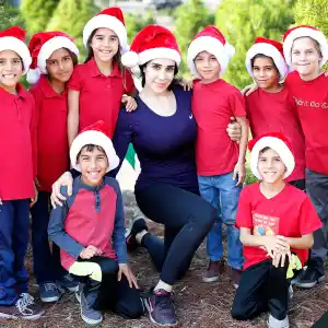 Natalie 'Octomom' Suleman takes her octuplets to shop for a Christmas tree near their home in Laguna Niguel, CA on December 17, 2017.