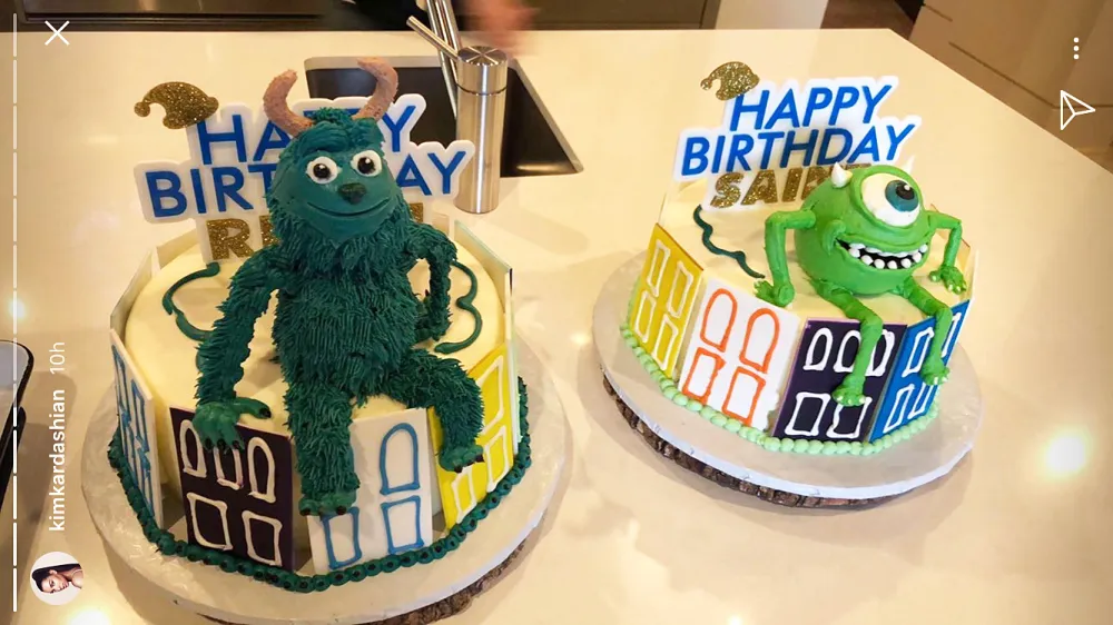 Reign Disick Saint West birthday cakes