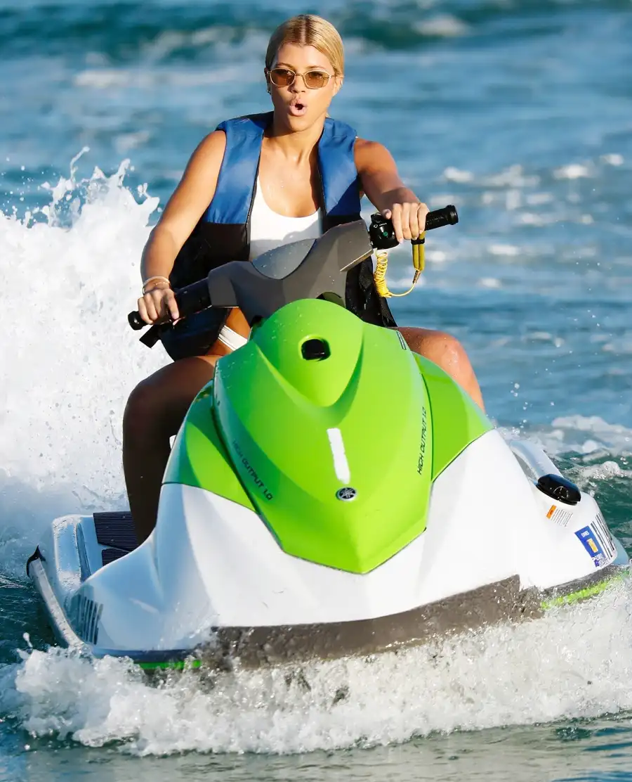 Sofia Richie white bikini Miami Beach