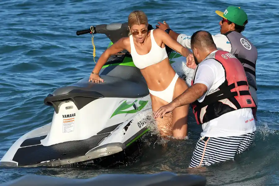 Sofia Richie white bikini Miami Beach