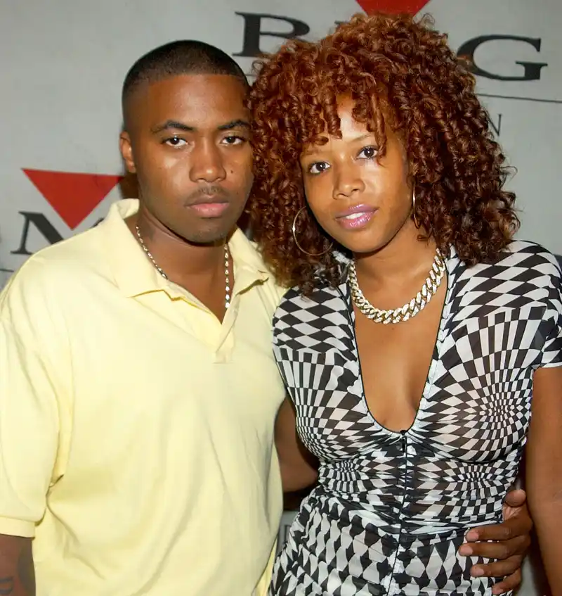 Nas and Kelis attend the "Arista Reloaded" at the 2003 BMG US Label Presentations Reception at Bryant Park Grill in New York City.