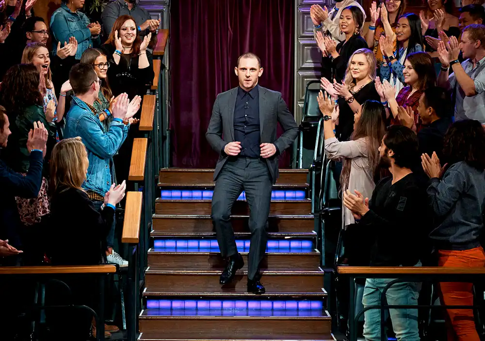 Jamie Bell greets the audience during &lsquo;The Late Late Show with James Corden&lsquo;