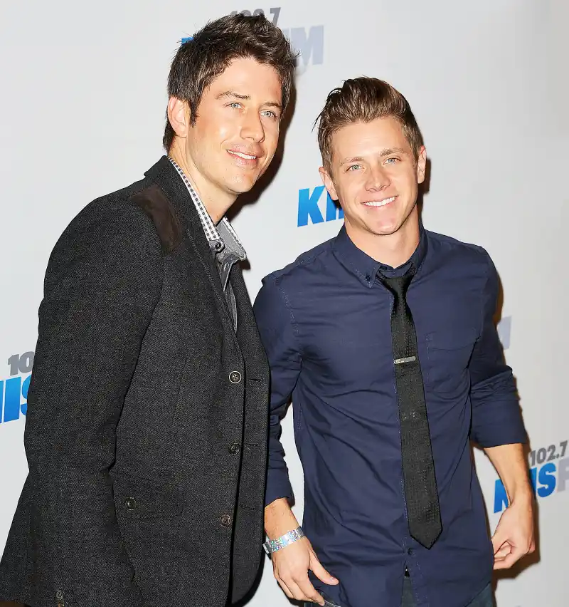 Arie Luyendyk Jr. and Jef Holm attend KIIS FM's Jingle Ball 2012 at Nokia Theatre LA Live in Los Angeles, California.