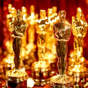 Oscar statuettes backstage during the 87th Annual Academy Awards at Dolby Theatre in Hollywood, California.