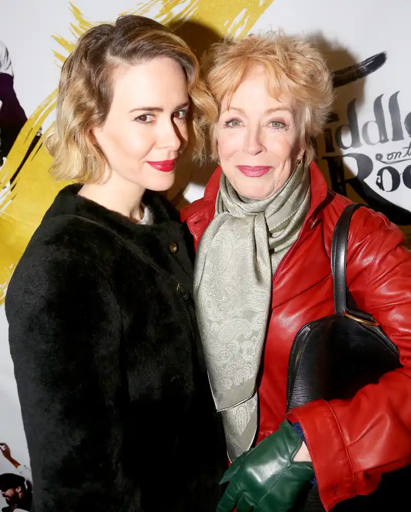 Sarah Paulson and Holland Taylor attend the opening night for "Fiddler On The Roof" on Broadway at The Broadway Theatre on December 20, 2015 in New York City.