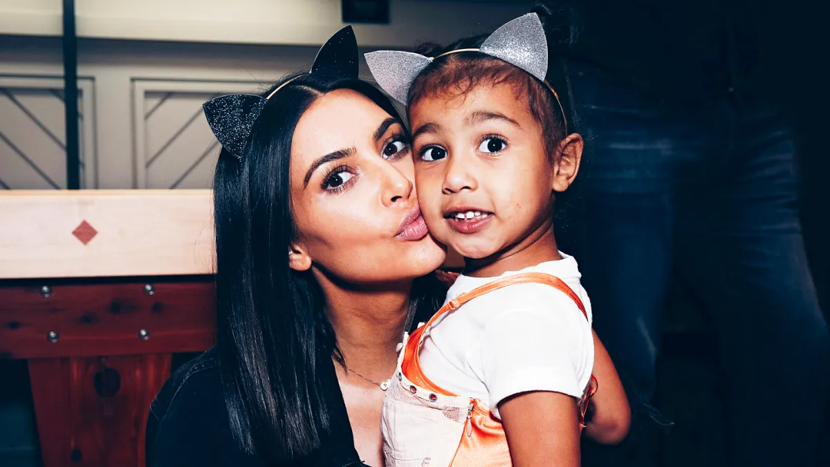 Kim Kardashian and daughter North West attend Ariana Grande's 'Dangerous Woman' tour at The Forum in Inglewood, California, on March 31, 2017.