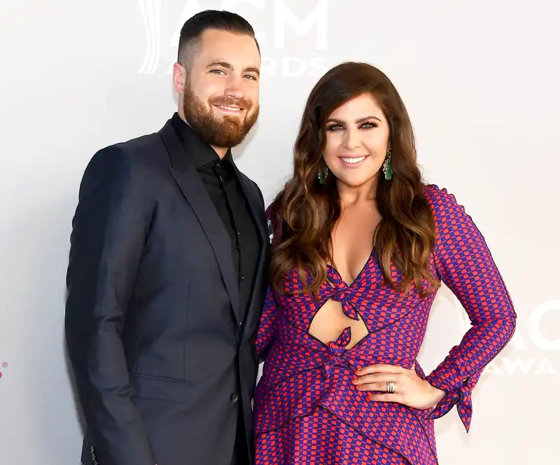 Hillary Scott and Chris Tyrrell attend the 52nd Academy of Country Music 2017 Awards at Toshiba Plaza in Las Vegas, Nevada.