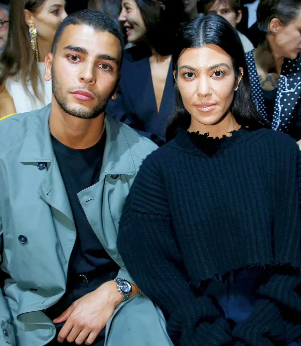 Kourtney Kardashian and Younes Bendjima attend the Haider Ackermann show as part of the Paris Fashion Week Womenswear Spring/Summer 2018 in Paris, France.