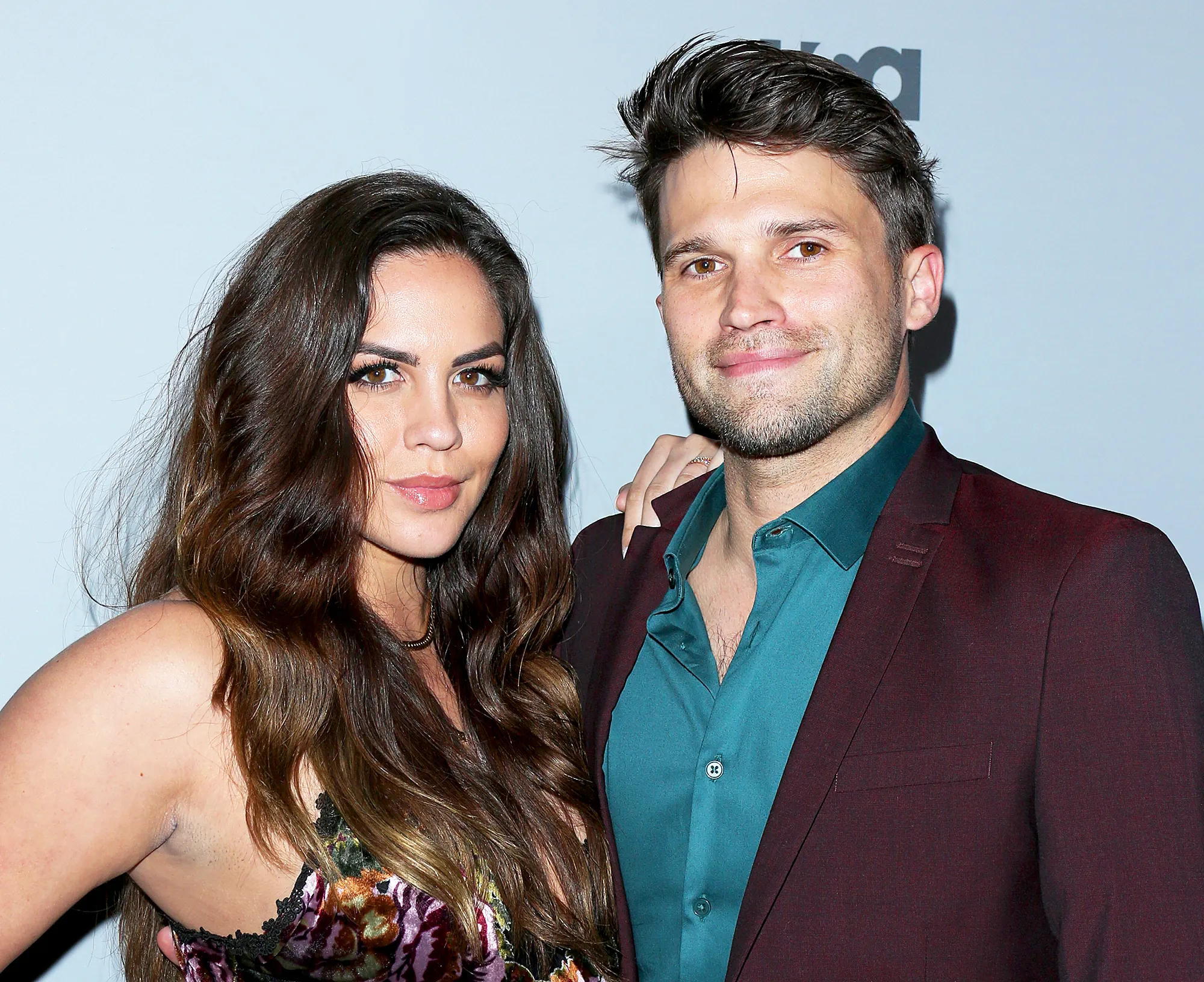 Katie Maloney and Tom Schwartz attend NBCUniversal's press junket at Beauty & Essex on November 13, 2017 in Los Angeles, California.
