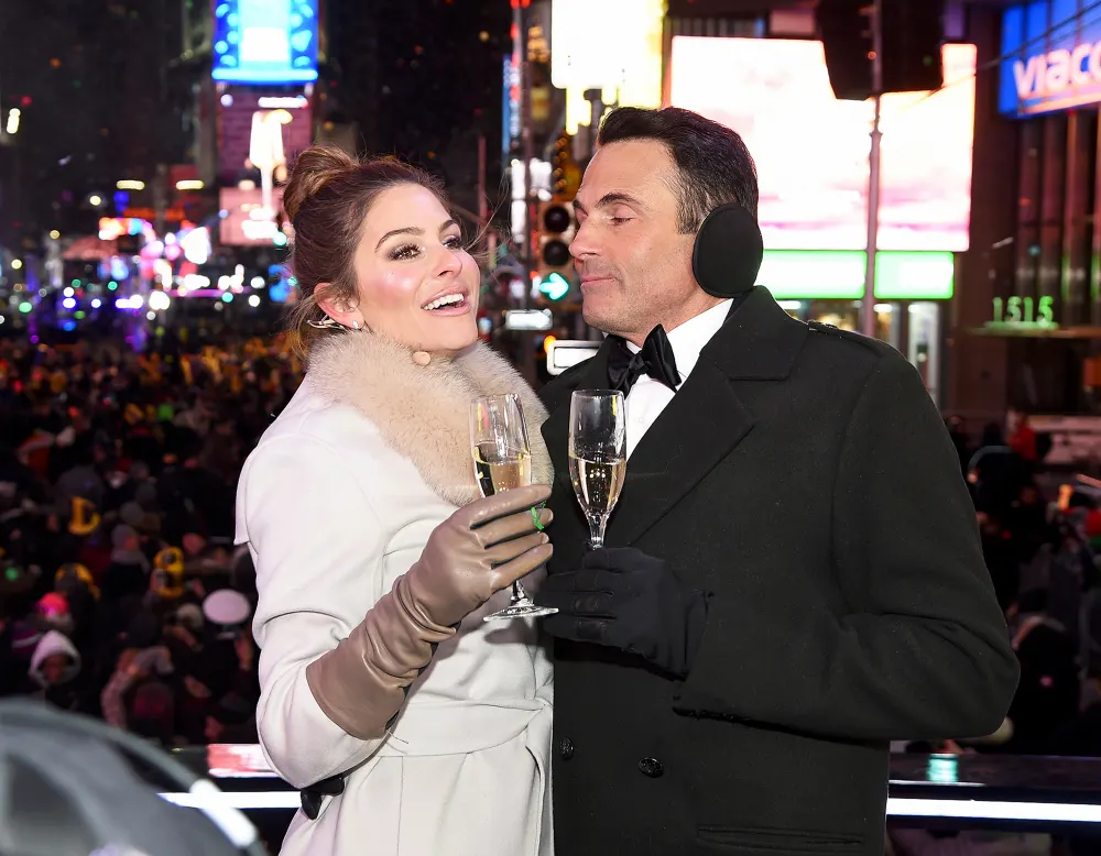 Maria Menounos and Keven Undergaro during Maria Menounos and Steve Harvey Live from Times Square at Marriott Marquis Times Square on December 31, 2017 in New York City.