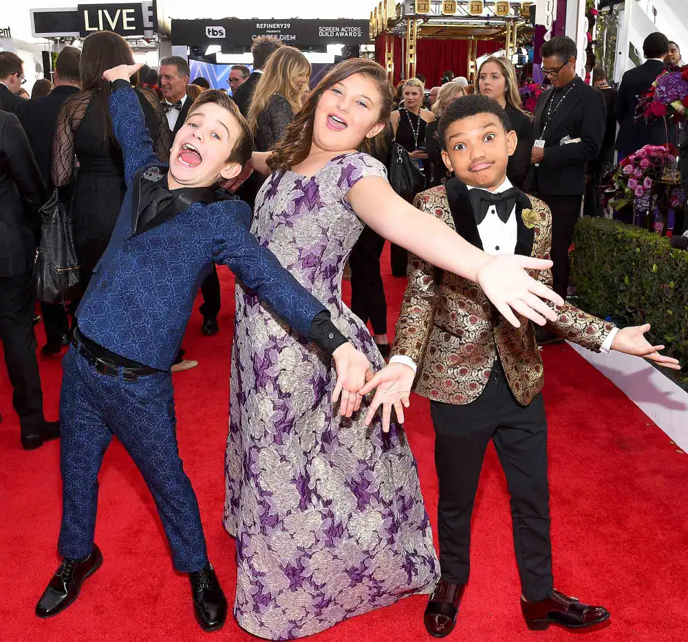 Parker Bates, Mackenzie Hancsicsak and Lonnie Chavis attend the 24th Annual Screen Actors&nbsp;Guild Awards at The Shrine Auditorium on January 21, 2018 in Los Angeles, California.