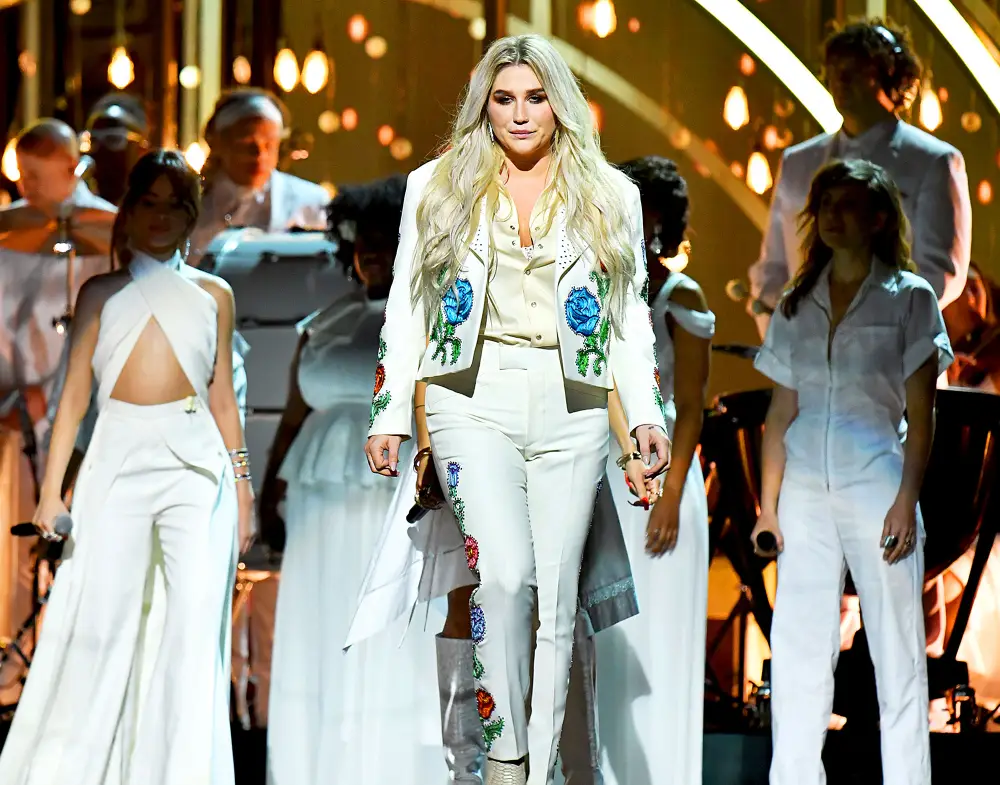 Kesha performs onstage during the 60th Annual GRAMMY Awards at Madison Square Garden on January 28, 2018 in New York City.
