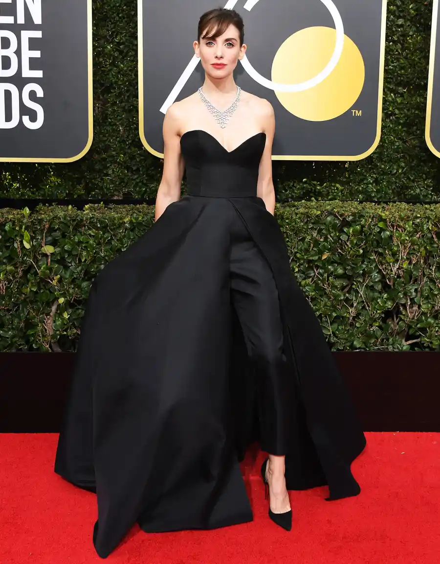 Allison Brie Stars Wearing Pants Golden Globes 2018